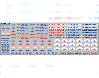 Декаль Надписи и эмблемы Аэрофлот вариант 5 (200х70)
