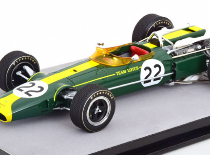 LOTUS F1 43 Team Lotus №22 Monza Italy Gp (1966) Jim Clark, British Racing Green Yellow