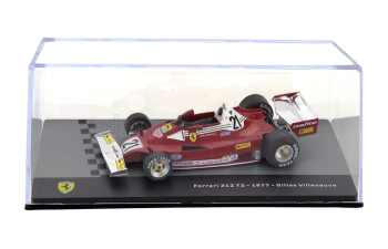 FERRARI F1 312t2 Scuderia Ferrari Sefac Team №21 Season (1977) Gilles Villeneuve - Con Vetrina - With Showcase, Red
