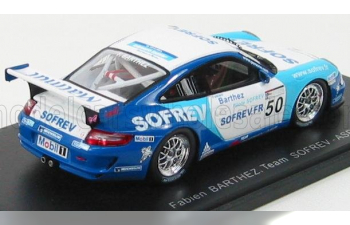 PORSCHE 911 997 N50 Team Sofrev - Asp Carreracup (2008) Vip Fabien Barthez, White Blue