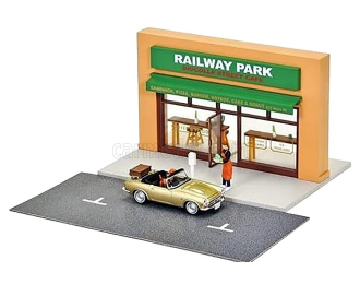 ACCESSORIES Diorama Cafe Terrace With Figures And Honda S800 Car