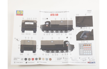 Сборная модель Средний артиллерийский тягач АТС-59
