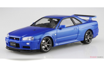 Сборная модель Nissan Skyline R34 Spec II (Bayside Blue)