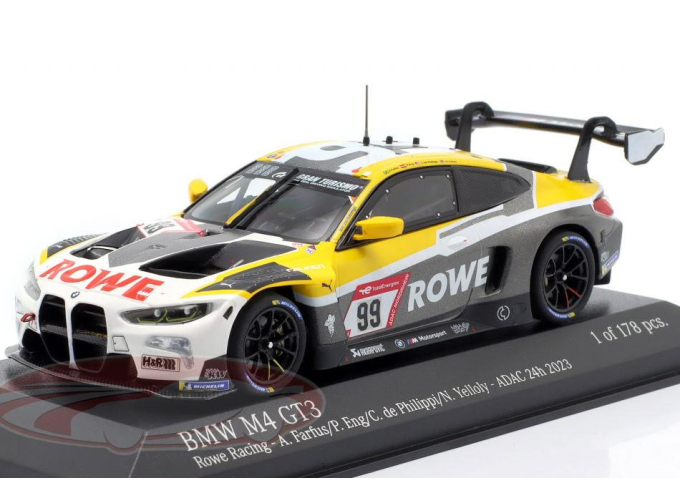 BMW M4 GT3 #99 Rowe Racing 24h Nürburgring Augusto Farfus, Philipp Eng, Connor de Philippi, Nick Yelloly (2023)
