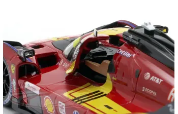 FERRARI 499P 3.0L Turbo V6 #50 Fuoco/Nielsen/Molina 24h Le Mans (2025), red/yellow
