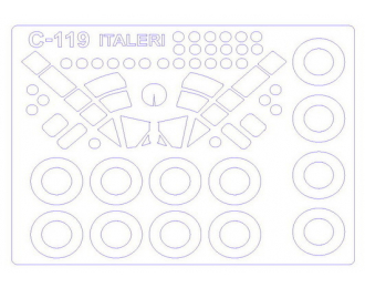 Набор масок окрасочных для C-119 C/G Flying Boxcar / AC-119K Gunship + маски на диски и колеса