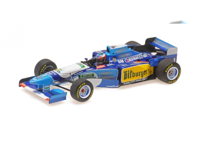 BENETTON F1 B195 Team Mild Seven Renault №1 World Champion Winner Brazilian Gp (1995) Michael Schumacher, Blue Yellow