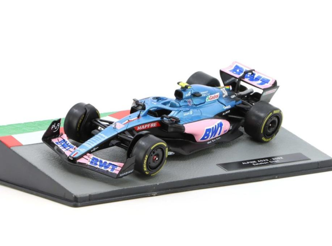 Alpine A522 2022 Esteban Ocon - Racing Cars časopis s modelem #22 Alpine A522 - kovový model auta 1/43