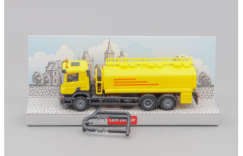 SCANIA P 6х2 поливомоечная цистерна, жёлтый