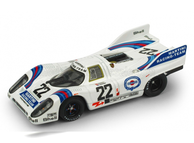 PORSCHE 917k 4.9l Team Martini Racing №22 Winner 24h Le Mans (1971) Helmut Marko - Gijs Van Lennep, White Blue Red