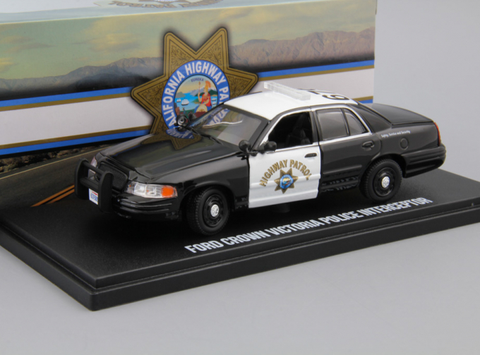 FORD Crown Victoria Police Interceptor "California Highway Patrol" (2008), black / white