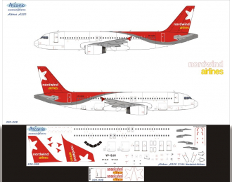 Декаль на самолет airbu A320 (Nrdwind Arlines)