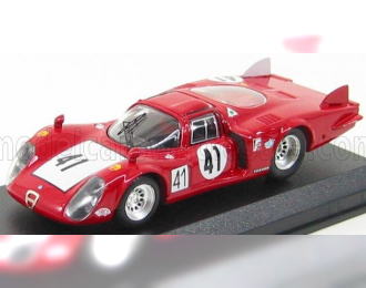 ALFA ROMEO 33.2 Lm N 41 24h Le Mans 1968 Baghetti - Vaccarella, Red White