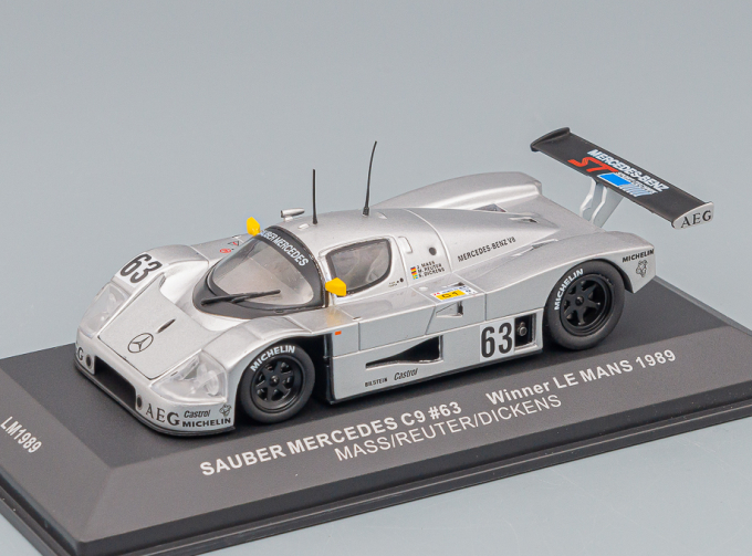 SAUBER MERCEDES C-9 Mass-Reuter-Dickens 63 Winner Le Mans 1989, silver