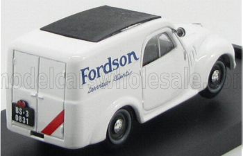 FIAT 500c Furgone Van Veicolo Commerciale Publicitaire Fordson Brescia Servizio Clienti (1950), White Black