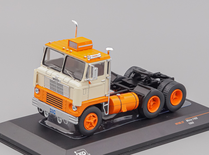 WHITE 7400 Tractor Truck 2-assi (1960), orange / creme