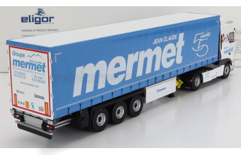 DAF Xf480 My 17 Space Cab Truck Telonato Mermet Transports (2017), White Light Blue