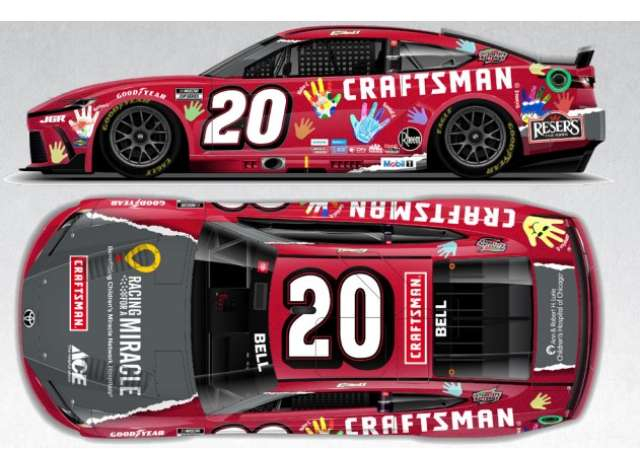 Toyota Camry XSE #20 Christopher Bell *Craftman/Racing For a Miracle* red/white 2025