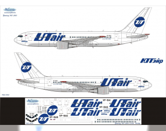 Декаль на самолет боенг 767-200 (ЮутАер)