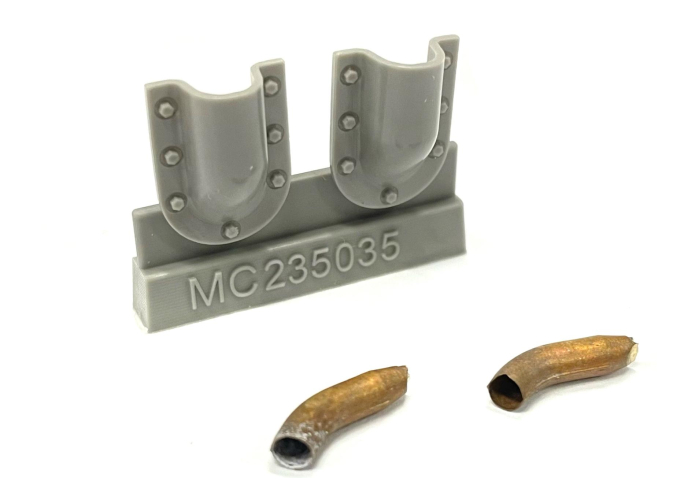 Металлические выхлопные патрубки с бронировками для тип 34, тип 5 с проточками под болты