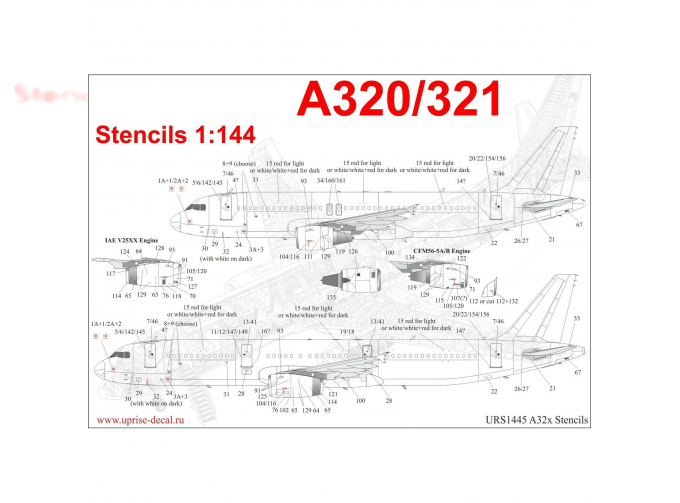 Декаль для A-32x тех. надписи