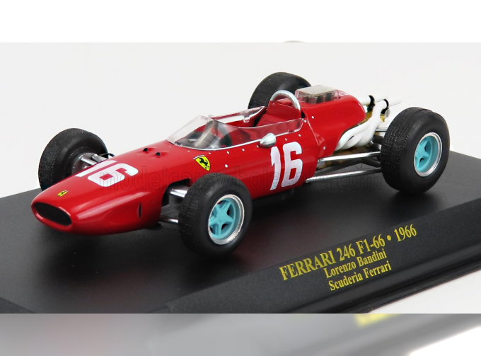 FERRARI F1 246 F1-66 №16 Season (1966) Lorenzo Bandini, Red