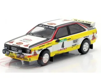 AUDI Quattro A2 Team Audi Sport (night Version) №4 Rally Portugal (1984) Walter Rohrl - Christian Geistdorfer, White Yellow
