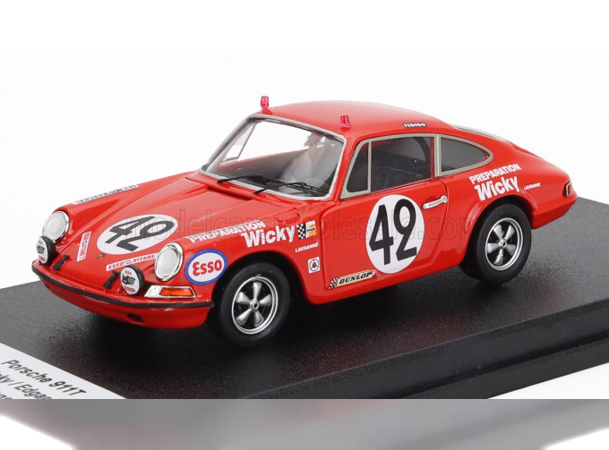 PORSCHE 911t Coupe Team Wicky Racingn 42 24h Le Mans (1969) A.Wicky - E.Berney, Red