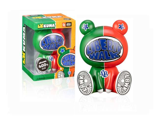 28cm Liberty Walk Kuma 400% Style 04, green/red/blue