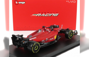 FERRARI F1-75 Scuderia Ferrari №16 Season (2022) Charles Leclerc With Helmet And Plastic Showcase - Exclusive Carmodel, Red