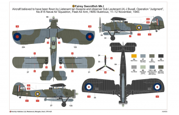 Сборная модель Британский торпедоносец-бомбардировщик Fairey Swordfish Mk.I