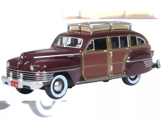 CHRYSLER Town & Country Woody Wagon (1942), dark red