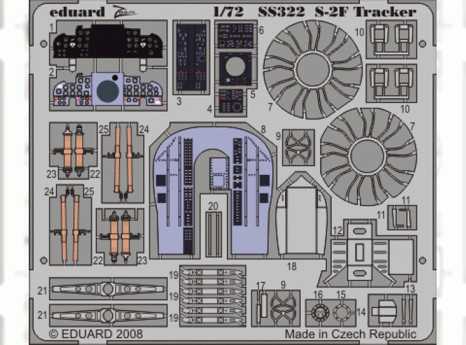 Цветное фототравление для S-2F