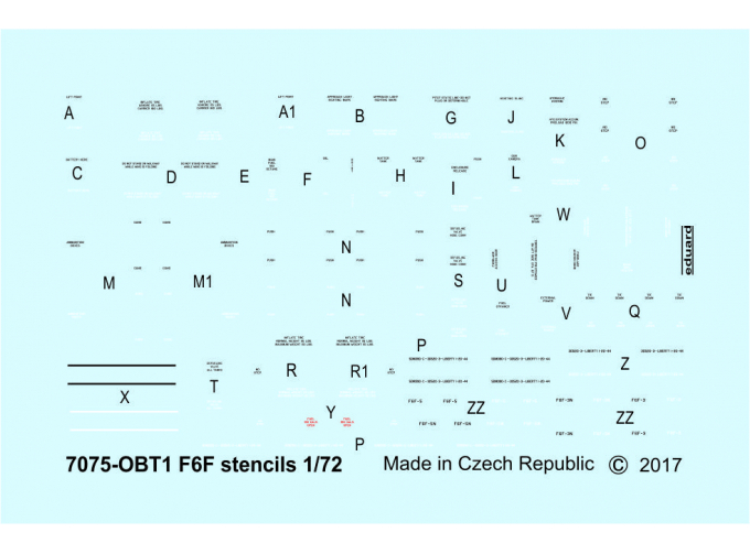 Декаль для F6F тех.надписи