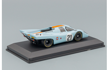 PORSCHE 917k 4.9l Team Jw Automotive Engineering Gulf №21 24h Le Mans (1970) P.Rodriguez - L.kinnunen, Light Blue Orange