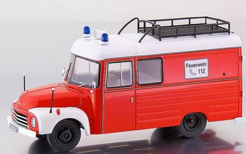 OPEL Blitz 1.75 TRUCK FEUERWEHR - FIRE ENGINE 1952, red