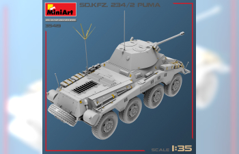 Сборная модель Sd.kfz. 234/2 Puma Tank Military 1945