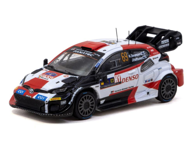TOYOTA GR Yaris Rally1 Hybrid #69 Kalle Rovanpera/Jonne Halttunen Central European Rally (2023), white/red/black