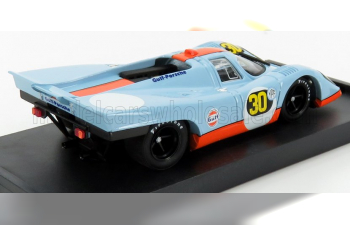 PORSCHE 917k Scuderia Jwa Gulf N30 Winner 1000km Buenos Aires (1971) Jo Siffert - Derek Bell, Light Blue Orange