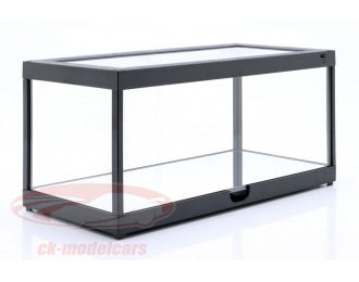 Single showcase black with LED lighting for scale 1:18 Triple9, transparent / black