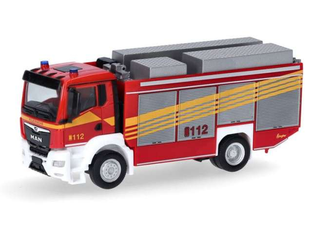 MAN TGS NN RW2 Fire Department, red / yellow / grey
