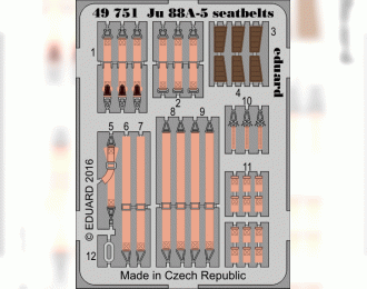 Фототравление для Ju 88A-5 seatbelts