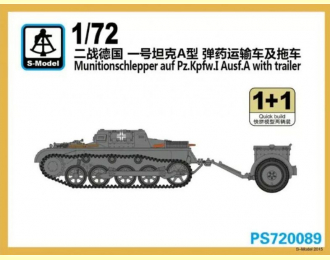 Сборная модель Немецкий бронированный транспортер боеприпасов на шасси танка Pz.Kpfw. I Ausf. A с прицепом