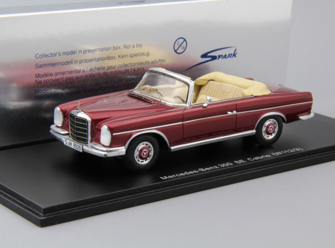 MERCEDES-BENZ W112/3 300SE Convertible, red