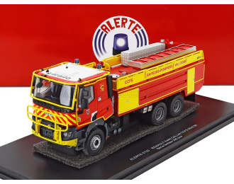 RENAULT K460 Gallin Ccfs Sdis 95 Tanker Truck Saupers Pompiers Val D'oise 3-assi (2021), Red Yellow
