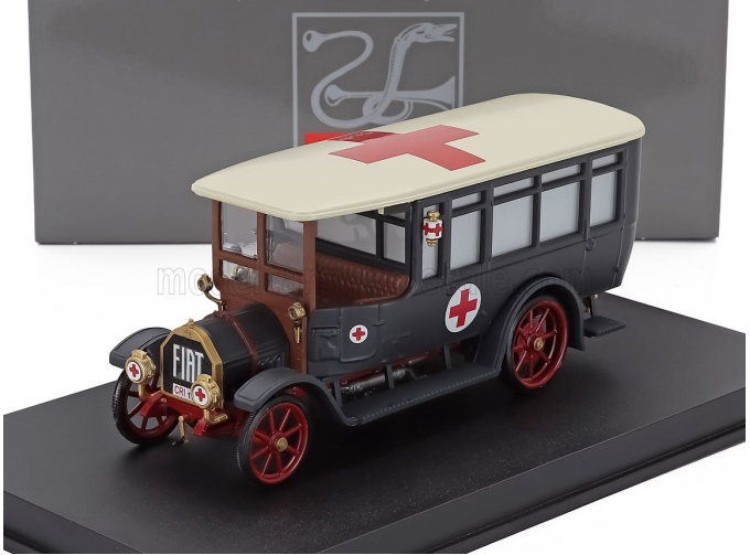 FIAT 18bl Truck Telonato Ambulanza C.r.i. Croce Rossa Italiana (1915), Military Grey