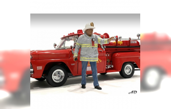 FIGURES FIREFIGHTERS - FIRE CAPTAIN, GREY BLUE