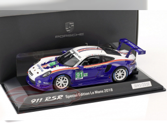 PORSCHE 911 (991) RSR #91 LMGTE Pro 24h LeMans (2018), blue / white