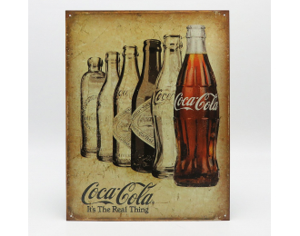 ACCESSORIES Metal Plate - Coca-cola It's The Real Thing, Beige Brown