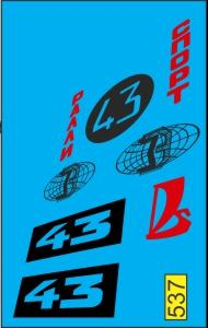 Декаль ВАЗ тамповка Саратов/тантал (черный/красный)